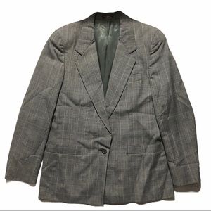 REGALIA COLLECTION Grey Plaid Suit Jacket